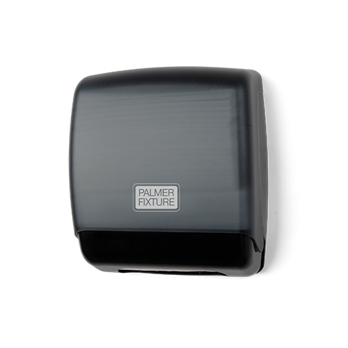 Despachador de toallas interdobladas Uni Size Mini en color negro, ideal para espacios compactos.