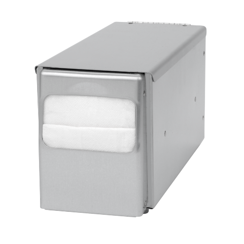 dispensador-servilleta-barra-miniservice-acero-satinado-ND005113.jpg: Dispensador de servilletas Miniservice ND005113 para barra, en acero inoxidable satinado.