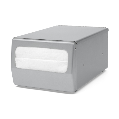 dispensador-servilletas-barra-maxiservice-acero-satinado-ND007113.jpg: Dispensador de servilletas Maxiservice ND007113 para mostrador, en acero inoxidable satinado.