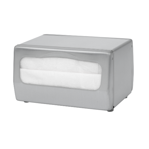 dispensador-servilletas-maxiservice-mesa-acero-satinado-ND006513.jpg: Dispensador de servilletas Maxiservice ND006513 para mesa, en acero satinado.